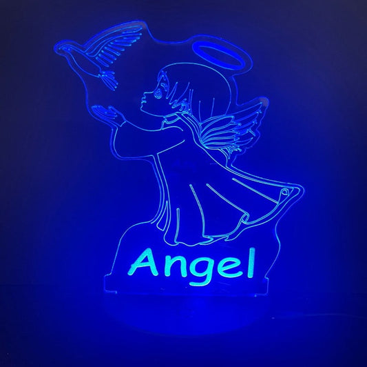 3D LED Acrylic Angel