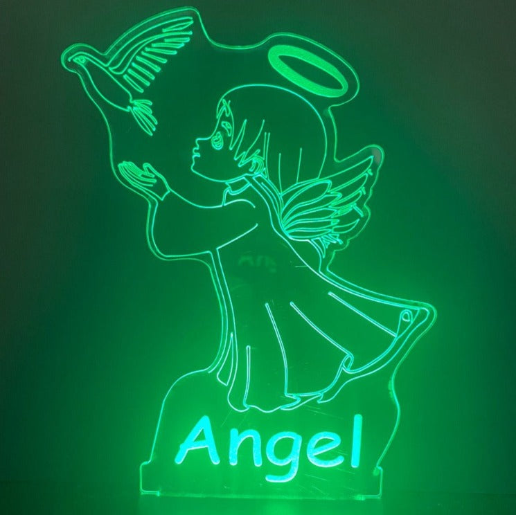 3D LED Acrylic Angel