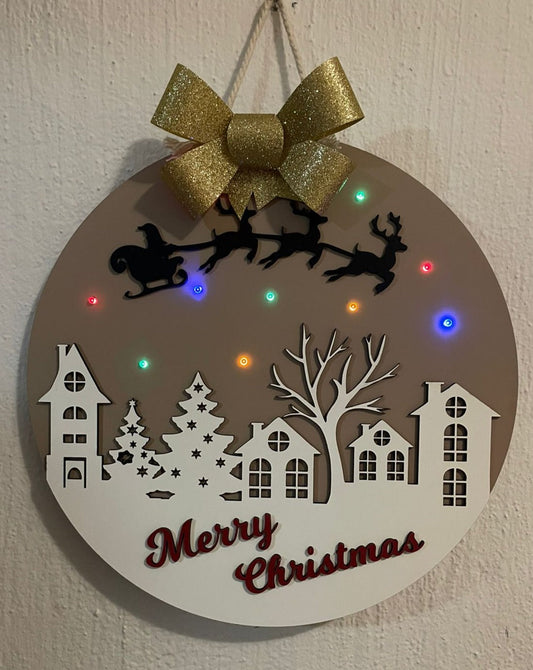 Christmas Plaque board with led