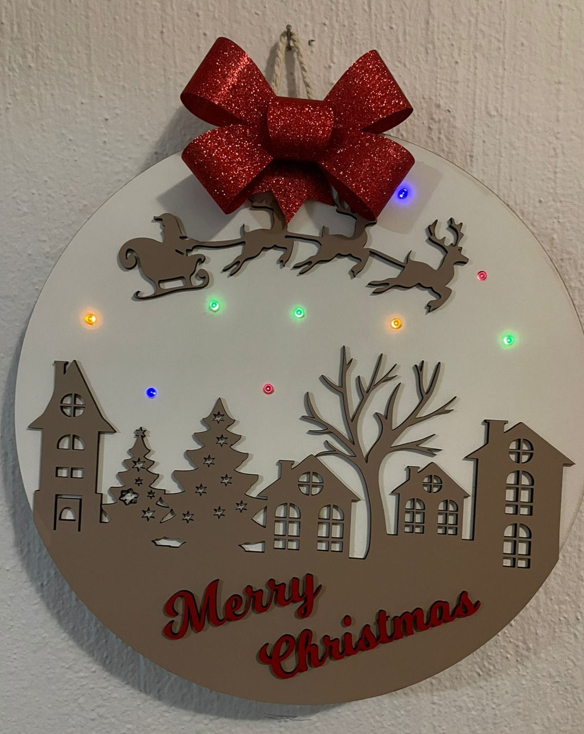 Christmas Plaque board with led