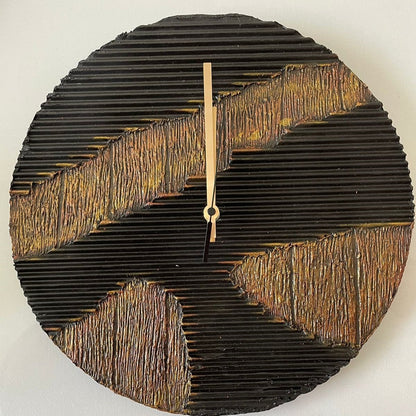 Hand Crafted Wall Clocks - Black, Gold & Bronze