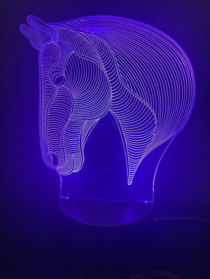 3D LED Acrylic Horse