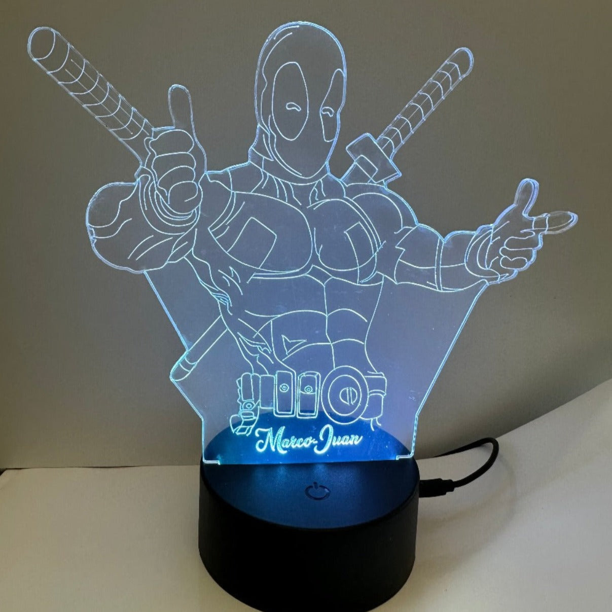 3D LED Acrylic Deadpool