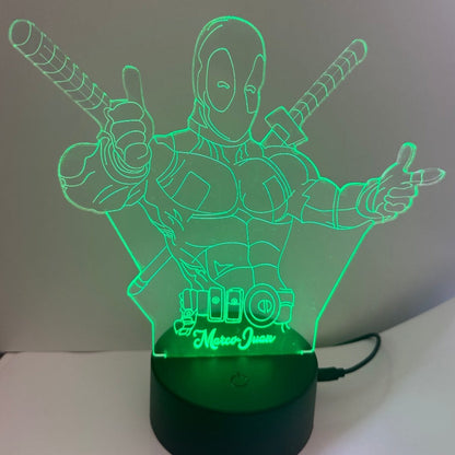 3D LED Acrylic Deadpool