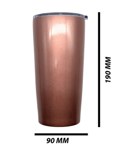 Double wall Rose Gold Stainless Steel Rum Tumbler