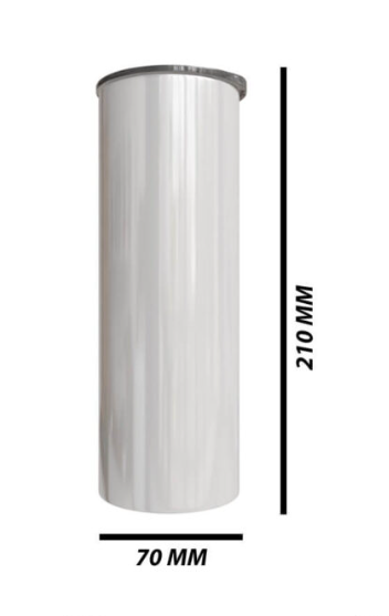 Double wall 20oz stainless steel silver skinny tumbler