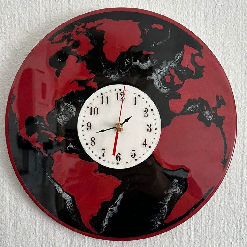 Resin Wall Clock Globe